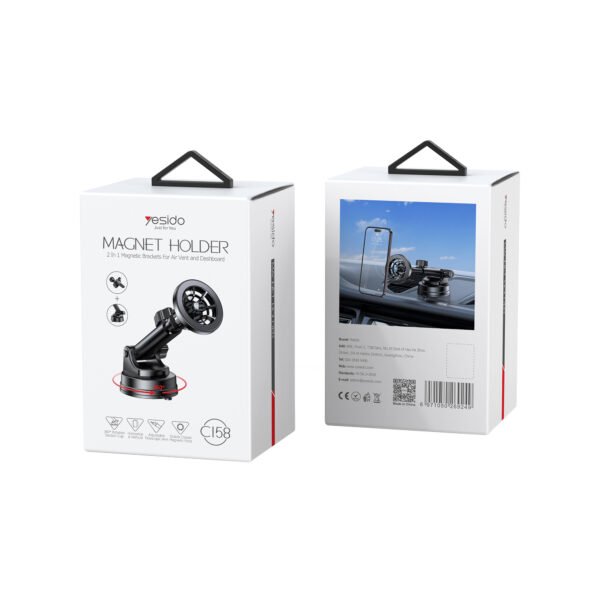 Yesido C158 2 in 1 Magnetic Ring Car Dashboard Air Vent Phone Holder
