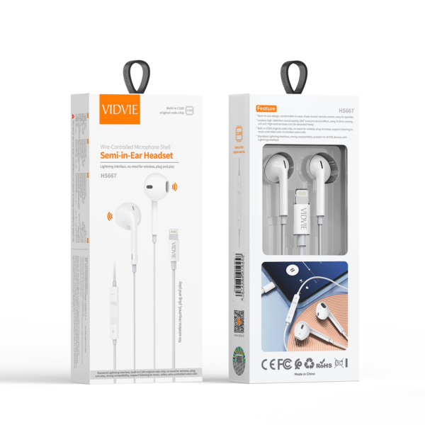 VIDVIE HS667  Lightning Wired Earphone
