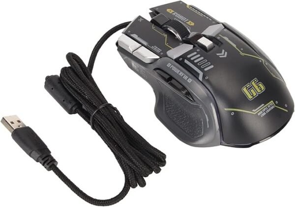 61voZ0+D7VL._AC_SX679_ WIRED GAMING MOUSE 10 BUTTON MACRO PROGRAMMABLE 13 RGB LIGHTING MODES 6 SPEED 12800DPI WIRED RGB GAMING MOUSE