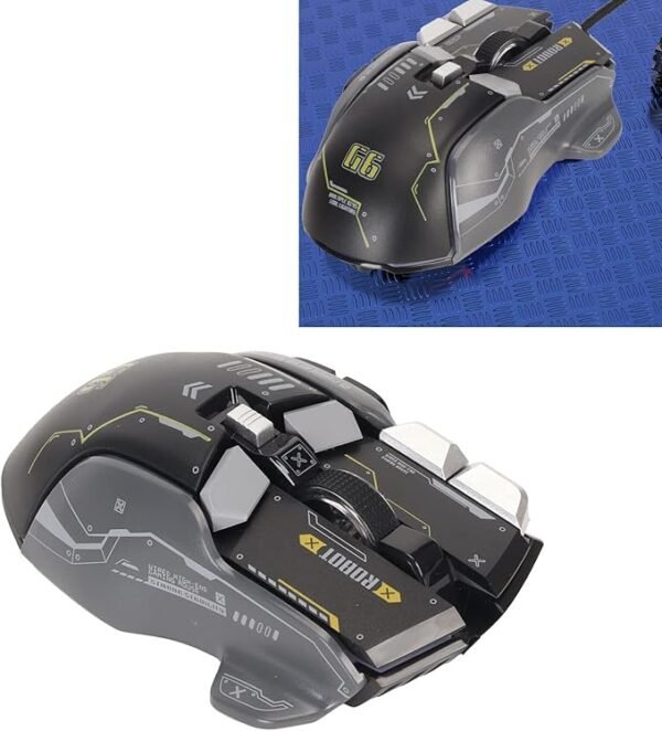 71y2jR2OZQL._AC_SX679_ WIRED GAMING MOUSE 10 BUTTON MACRO PROGRAMMABLE 13 RGB LIGHTING MODES 6 SPEED 12800DPI WIRED RGB GAMING MOUSE